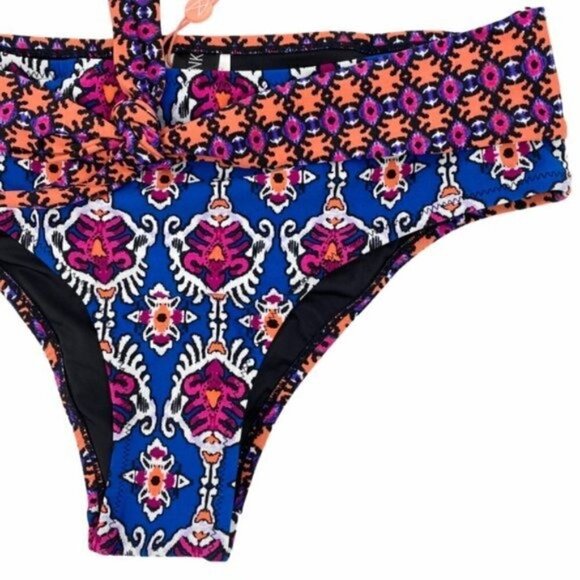 NEW REVOLVE X MINKPINK Conflict of Interest Multi Tie Front Bikini Bottoms L - Picture 8 of 8